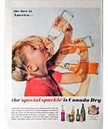 Canada Dry 1962 Vintage Print Ad Young Boy fruit orange soda cola 60&#39;s - €9,35 EUR