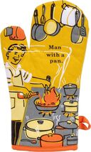 Blue Q Oven Mitt, Man with a Pan. Super-Insulated Quilting, 100% Cotton - $306.08 MXN