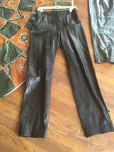 leather pants waist sz 28 and about 29-30 inche inseam - $450.00