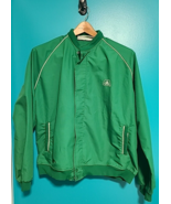 Vtg Holloway Pioneer Seeds Jacket Men&#39;s Sz XL Green Zip Farm Barn Windbr... - $27.99