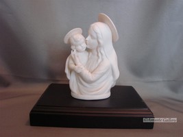  Fine Bisque Porcelain Madonna &amp; Child 7&quot; Figurine Statue - £19.97 GBP