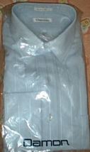 Men&#39;s Dress Shirt by Damon, Neck 16 sleeve 34 -  Color Blue - £7.87 GBP