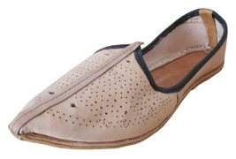 Men Shoes Khussa Leather Espadrilles Traditional Handmade Camel Jutties US 8 - £43.90 GBP