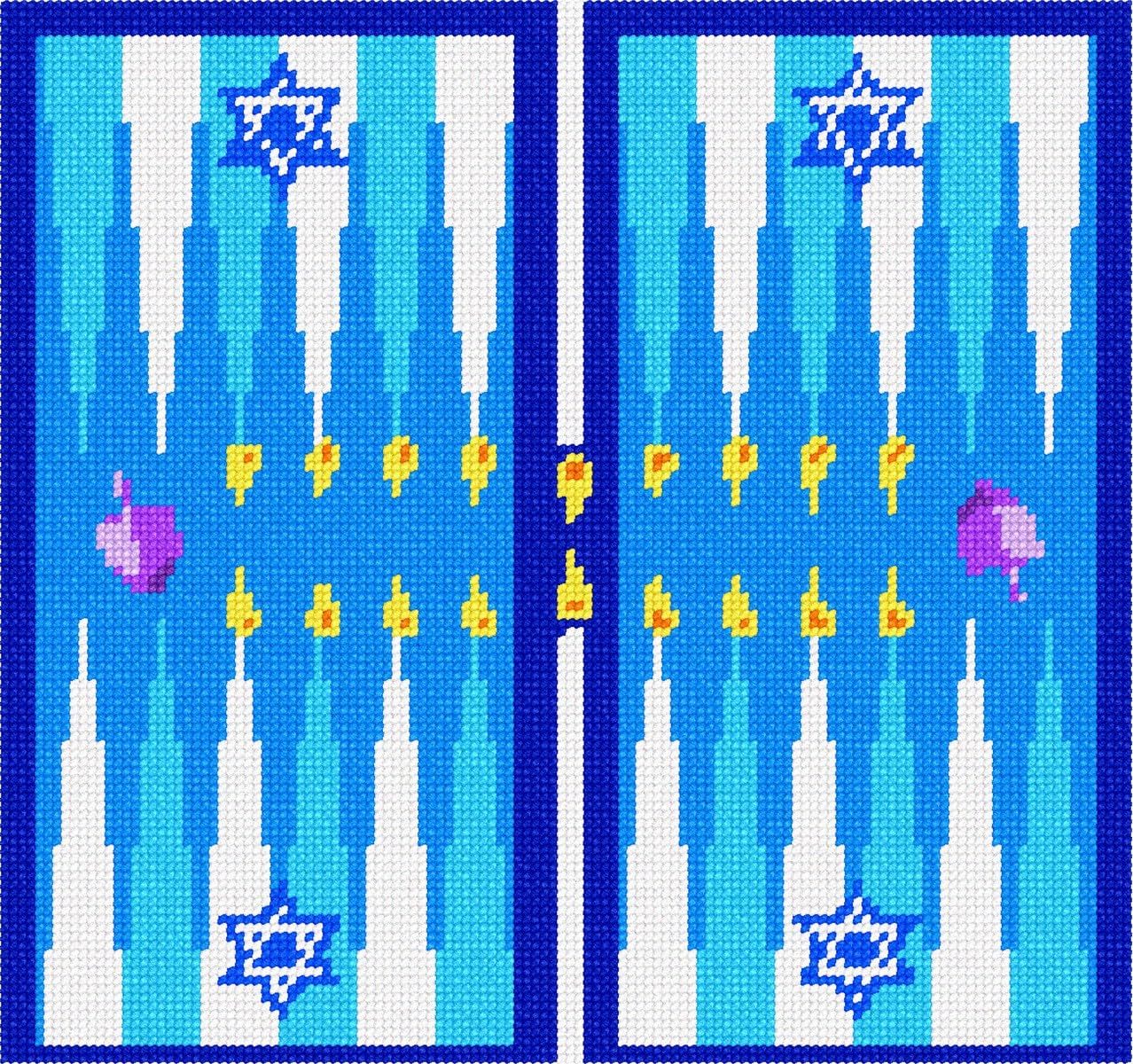 Pepita Needlepoint Canvas: Hanukkah Backgammon, 10&quot; x 9&quot; - $78.00+