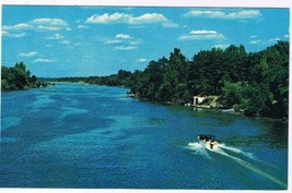 Ontario Postcard Wasaga Beach Boating On Nottawasage River - £2.34 GBP