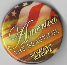 Waffle House button  &quot; America the beautiful &quot; measuring ca. 1 1/2&quot; - £3.53 GBP