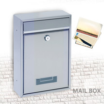 Mail Box Wall Mount Locking Mailbox Newspaper Letter box Lockable Post B... - $48.99