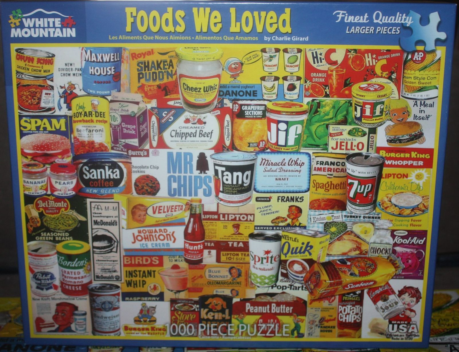 2022 White Mountain Puzzles Foods We Loved 1000 Piece Puzzle - Complete - $12.00