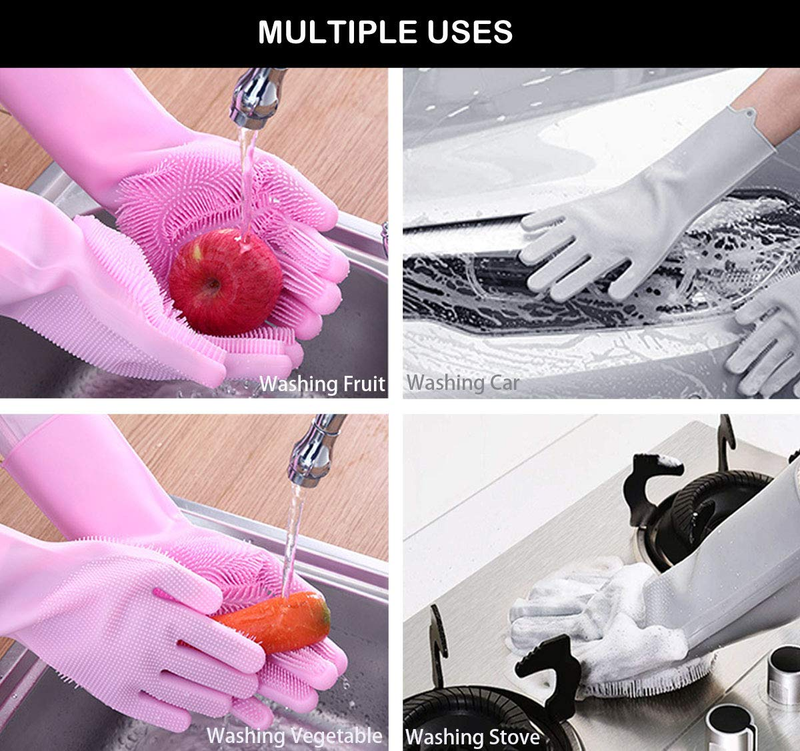 Pet Grooming Gloves - Soft and Durable Silicone Scrubber for Bathing, Hair Remov Item image 4