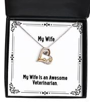 My Wife is an Awesome Veterinarian. Love Dancing Necklace, Wife Jewelry,... - £38.50 GBP
