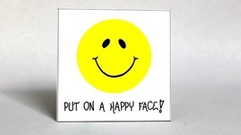 Inspiration Quote Magnet, Smiley, Happy Saying - $3.95