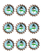 Snowman Bottlecap-Download-ClipArt-ArtClip-Bottle Cap-Digital - $0.99