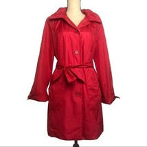 Dennis By Dennis Basso Red Trench Coat Size S - £51.43 GBP