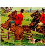 1880&#39;s Emil Seelig&#39;s Kaffee Victorian Trade Card - The Fox Hunt Hounds M11 - $24.70