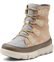 Sorel Women&#39;s Explorer II Joan Felt Waterproof Boot Omega Taupe, Sz 6, New - $79.19