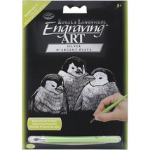 Silver Foil Engraving Art Mini Kit 5InchesX7Inches Penguin Chicks - $40.49