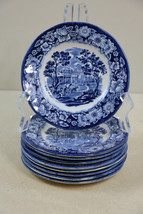 9 Libery Blue Monticello 6&quot; Bread &amp; Butter / Dessert  Plates Ironstone E... - £33.87 GBP