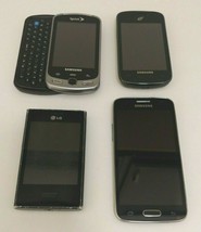 Samsung LG Cell Phones As-Is For Parts Only Not Tested Lot Of Four - £23.15 GBP