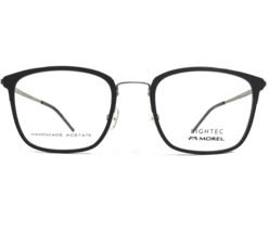 Lightec Eyeglasses Frames Morel L30178L NG 01 Black Silver Square 55-21-150 - £109.83 GBP