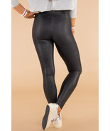 Black Faux Leather Skinny Leggings - $287.56 MXN