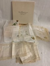 Vintage Handkerchiefs, Hankerchiefs, Hankies, Embroidered, scalloped, sh... - £30.96 GBP