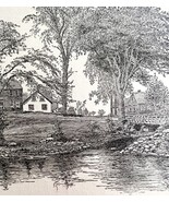 Bridge At New Vineyard Maine 1924 Art Print Antique New England DWT8B - $371.88 MXN