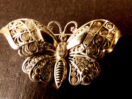 Figural Sterling Silver 925 signed Alice Caviness filigree Butterfly  pin brooch - £72.79 GBP