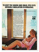Print Ad PPG Insulated Windows Mother &amp; Baby Vintage 1972 Advertisement - $9.70