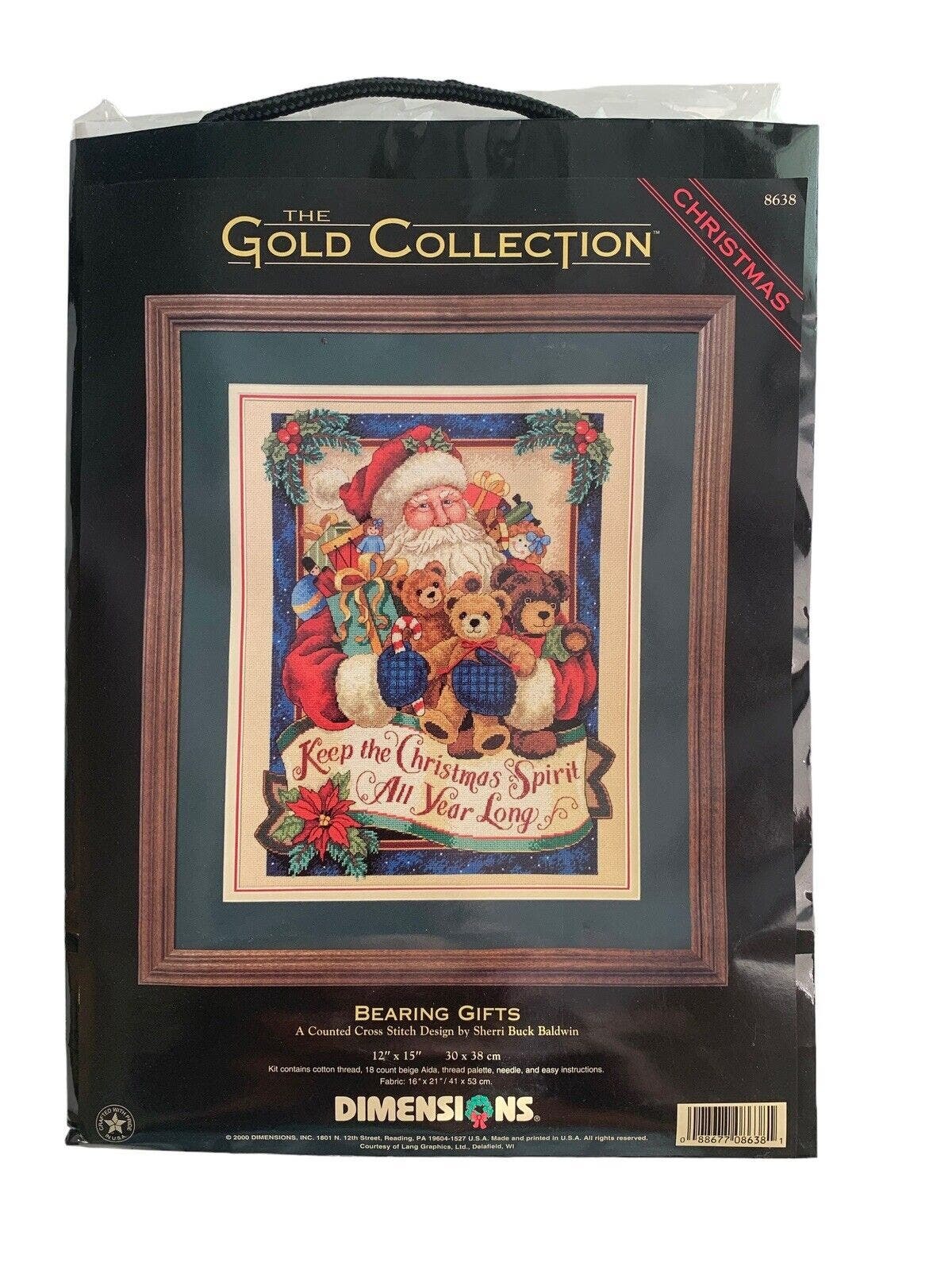 Dimensions Gold Collection BEARING GIFTS Christmas Counted Cross Stitch Kit 8638 - $224.39
