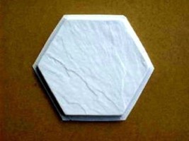 DIY Slate Texture Tile Molds (3) 12x12 Hexagon Make Concrete Floor Tiles @ $.30  - £31.44 GBP
