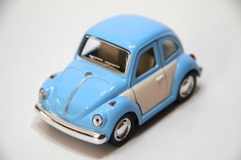 New 4&quot; 1967 Volkswagen Beetle Diecast Model Toy Car No Scale Pastel 2T Blue USA  - £12.37 GBP