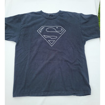 Superman DC Comics Black Short Sleeve Crew Neck T-Shirt Vintage Men&#39;s Si... - $33.68 CAD