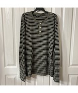 Man&#39;s Carbon Thermal Shirt Sz XXL Black Gray White Long Sleeves Pullover... - $10.88
