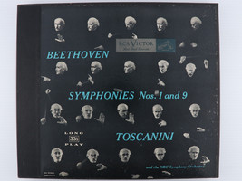 Beethoven, Toscanini - Symphonies Nos. 1 And 9 1952 2x LP Record Box Set LM-6009 - $7.12