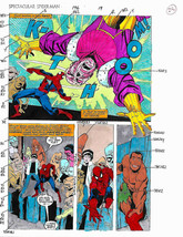 Original 1993 Spectacular Spider-man 196 Marvel color guide art 1/2 splash page - $130.23