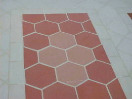 DIY Slate Texture Tile Molds (3) 12x12 Hexagon Make Concrete Floor Tiles @ $.30  image 3