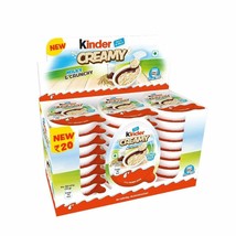 Kinder Creamy Pack of 24 Milky and Cocoa Chocolate with Extruded Rice, 456 gm - $30.65
