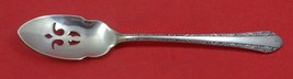 Chased Romantique by Alvin Sterling Silver Olive Spoon Pierced 5 3/4&quot; Custom - £45.74 GBP