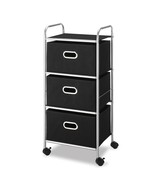 Whitmor 3 Drawer Rolling Cart - Home and Office Storage Organizer - £54.25 GBP