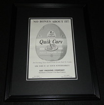 1963 Quik Carv Ham Framed 11x14 ORIGINAL Advertisement - $34.64