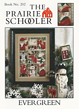 Evergreen christmas cross stitch chart Prairie Schooler  - $8.10
