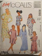 McCALLS 9090 Sewing Pattern Girls Robe Nightshirt Tops Pants &amp; Shorts  Med-Xlg - $12.99