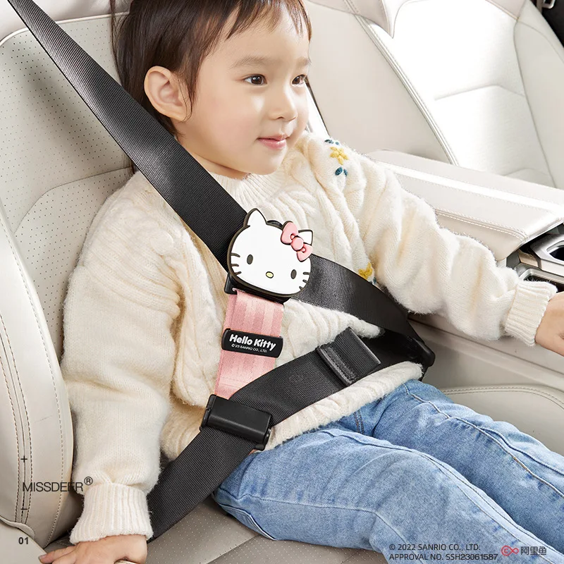 Kawaii Genuine Sanrio Child Seat Belt Retainer Adjuster Hello Kitty Safety Seat - £14.38 GBP