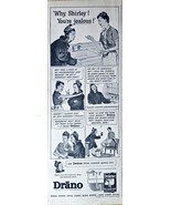 Drano Clogged Drains Septic Tanks Work Better 1947 Vintage Print Ad - $14.49 CAD
