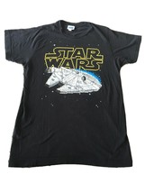 Star Wars Black Heavy Pixel Millenium Falcon Computerized Graphic Tshirt S - £3.15 GBP