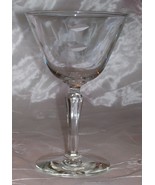 Libbey Rock Sharpe-#3001-6 Etched CUT LEAVES Champagne/Tall Sherbet-EUC - £3.34 GBP