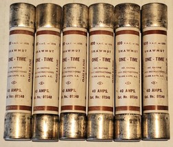 Lot Of 6 NEW SHAWMUT OTS40 FUSE 40 AMP 600 VAC ONE-TIME CLASS K5 - $678.50 MXN