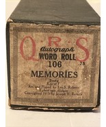QRS Word Roll 106 Memories Song Key of F Player Piano - $15.57 CAD