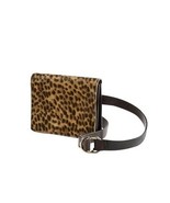 J. Jill Belt Bag XS/S Brown Leopard Print Calf Hair Leather New - $32.97