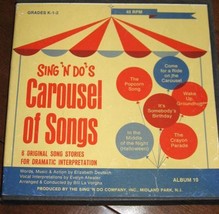 Sing &#39;N Do&#39;s: Carousel of Songs-Album #10- Eliz Deutsch-45 RPM-1969 - £10.02 GBP
